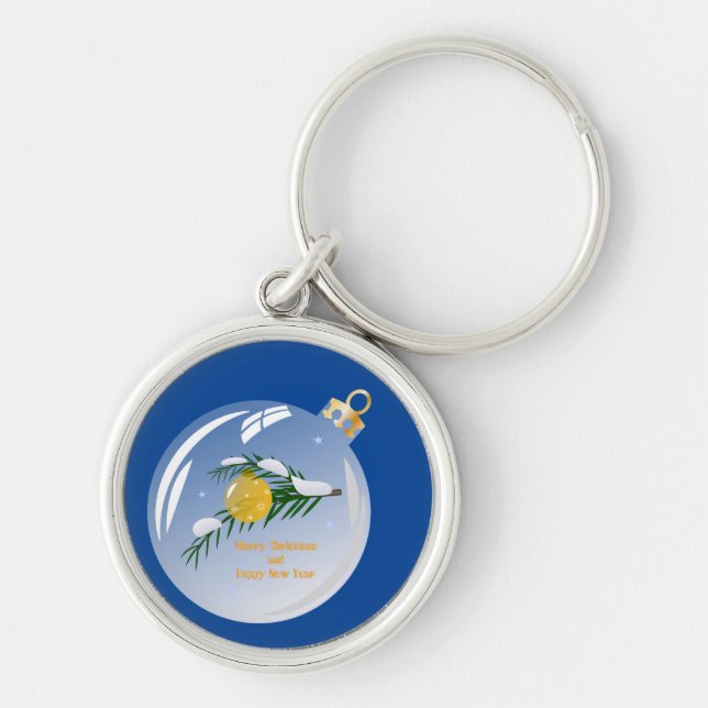 Chaveiro Ramificação de Natal decorada em bauble (Frente)