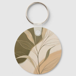 Chaveiro Ramo de Oliveira Elegante Abstrato