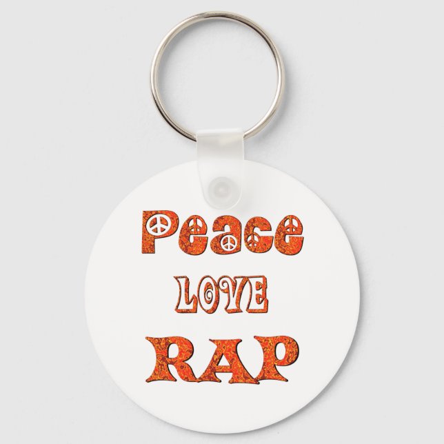 Chaveiro Rap PEACE LOVE (Frente)