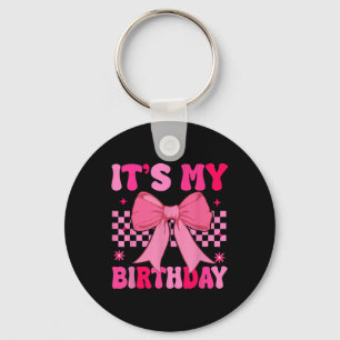 Chaveiro Rapariga de aniversário Rosa Coquette Aestética Ar