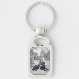 Chaveiro Rapariga e seu Cachorro