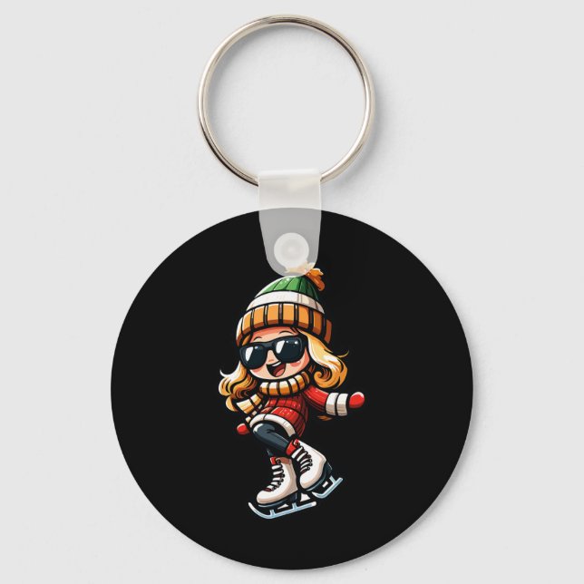 Chaveiro Rapariga Floco de Neve Sungles Snowboard (Frente)