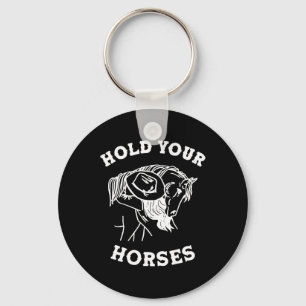 Chaveiro Rapariga Ocidental Trazendo Seus Cavalos De Horseb