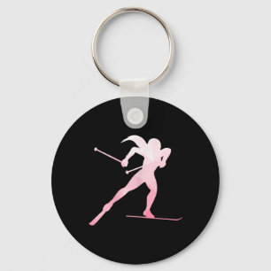 Chaveiro Rapariga Silhouette Cross Country Skiing Winter Sp