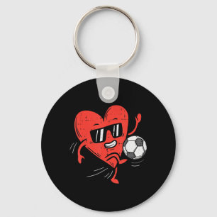 Chaveiro Raparigas de futebol do Heart Playing Soccer Dias