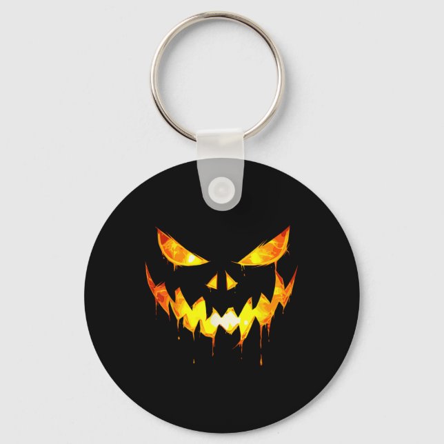 Chaveiro Rapazes Assustadores Do Halloween Enfrentam Pumpki (Frente)