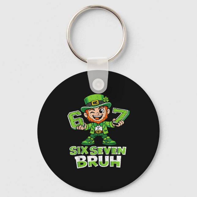 Chaveiro Rapazes dia de st patricks seis sete bruh 6 7 sant (Frente)