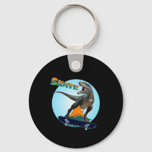 Chaveiro Rapazes Legais de Skate T Rex Dinossauro Skateboar
