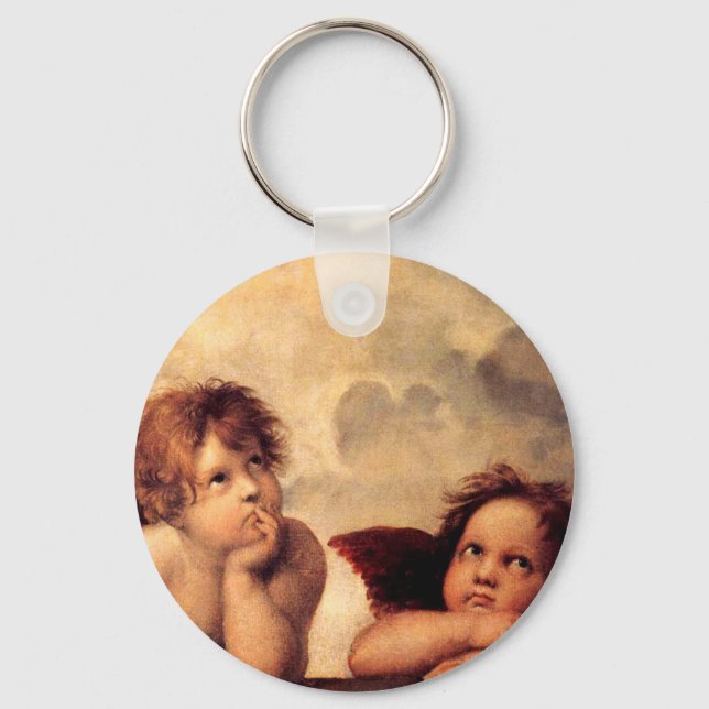 Chaveiro Raphael Cherubs Sistine Madonna Cadeia-Chave (Frente)