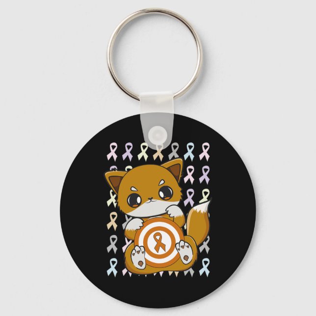 Chaveiro Raposa Boca Com Fita Laranja Para Sensibilização D (Frente)