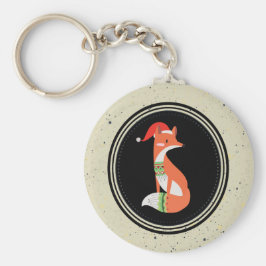 Chaveiro Raposa-branca no dentro de Natal num Círculo Negro