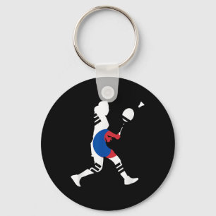 Chaveiro Raquete Bandeira Sul-Coreana de Badminton Shuttle