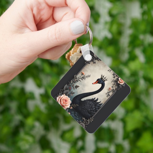 Chaveiro Rare as a black swan, timeless as true love.  (Mão)