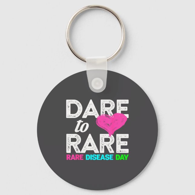Chaveiro Rare Disease Awareness Shirt - Dare To Rare Diseas (Frente)
