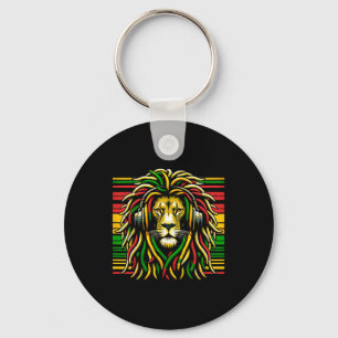 Chaveiro Rasta Raggae Jamaica Lion Do Fone De Ouvido Sobre 