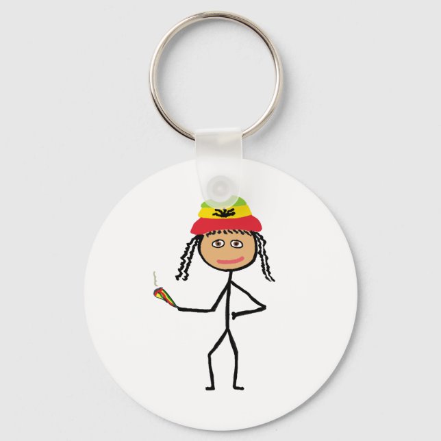 Chaveiro Rasta Stickwoman (Frente)
