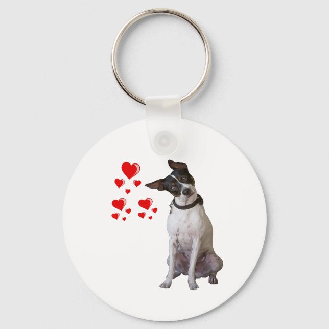 Chaveiro Rat Terrier Love Key Chain (Frente)