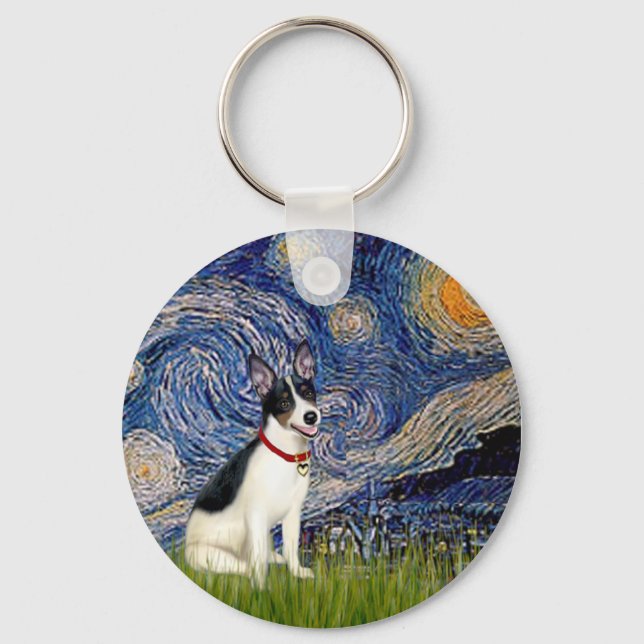 Chaveiro Rat Terrier - Noite Estrelada (Frente)