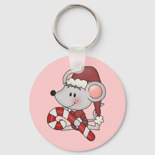 Chaveiro Rato do Natal com bastão de doces