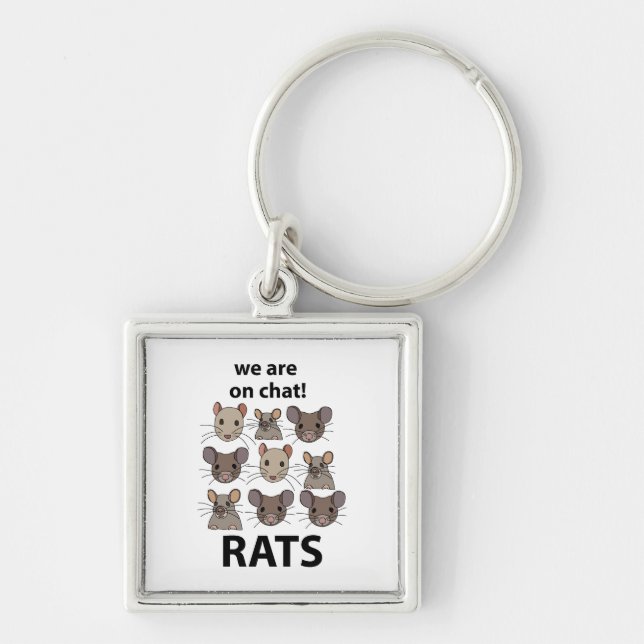 Chaveiro Ratos Animal Nós Estamos No Chat Ratos Engraçados (Frente)