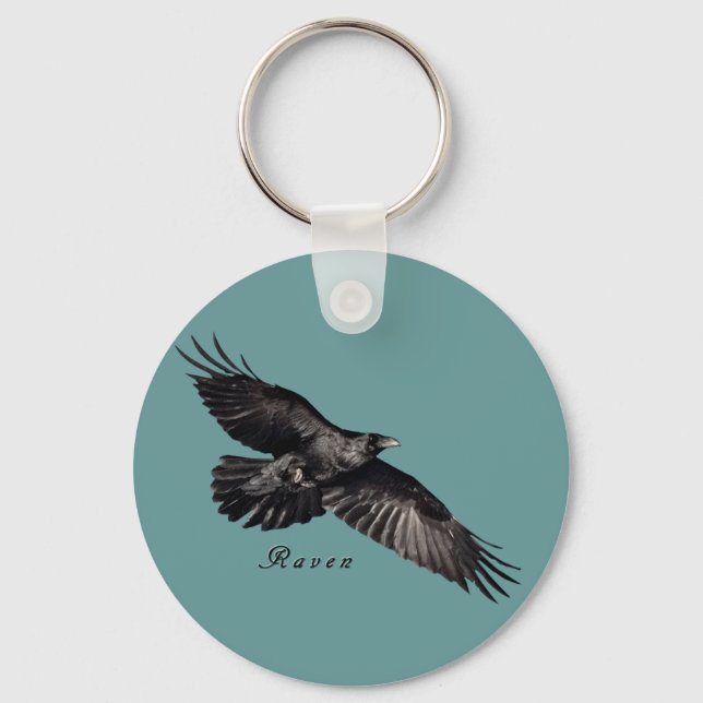 Chaveiro Raven Animal-lover Gifts de aves (Frente)