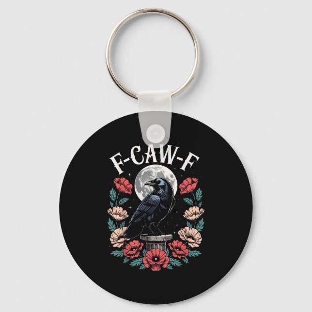 Chaveiro Raven Crow F-craw-f Halloween Bird Fcawf Gothic Sp (Frente)
