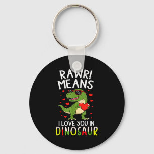 Chaveiro Rawr Significa Eu Te Amo Em Dia Dos Namorados Dino