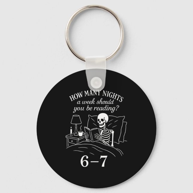 Chaveiro Reading 67 Meme Englieacher Funny 67 Book Lover Hu (Frente)