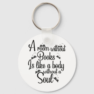 Chaveiro Reading Art A Room Without Books Is Like A Body .p