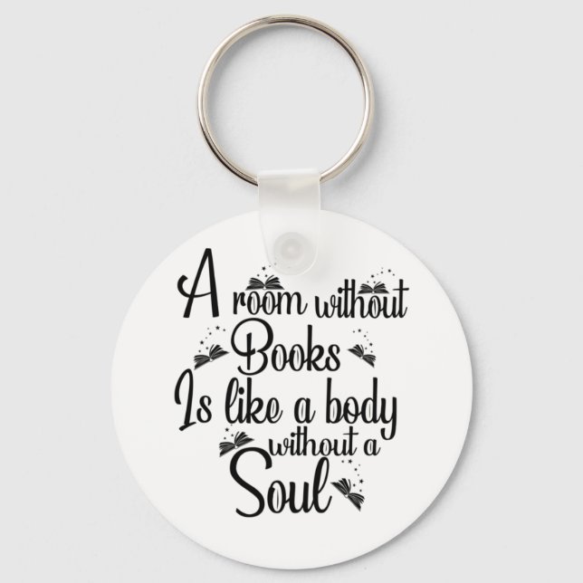 Chaveiro Reading Art A Room Without Books Is Like A Body .p (Frente)