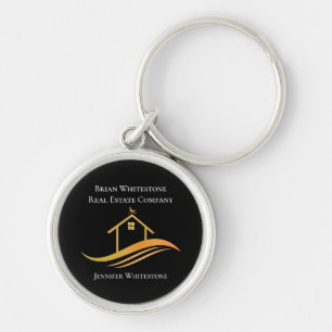 Chaveiro Real Estate Chic Black Personalizar Realator Moder