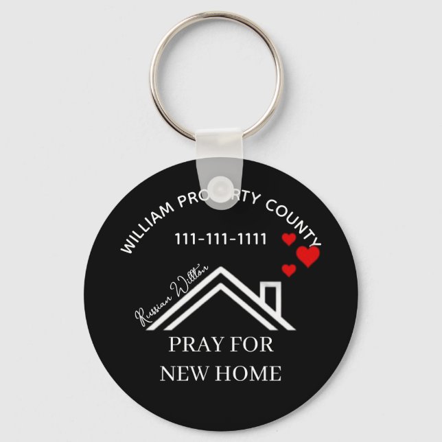 Chaveiro Real Estate House Heart Custom Realtor Keychains (Frente)