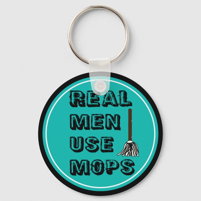 Chaveiro real men use mops (Frente)