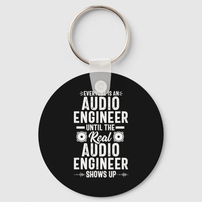 Chaveiro Real O Engineer Sound Engineering Funny Quote  (Frente)