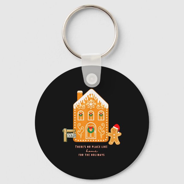 Chaveiro Realtor Christmas Funny Realtor Holiday Gingerbrea (Frente)