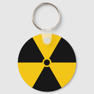 Chaveiro Reator nuclear amarelo e preto radioativo