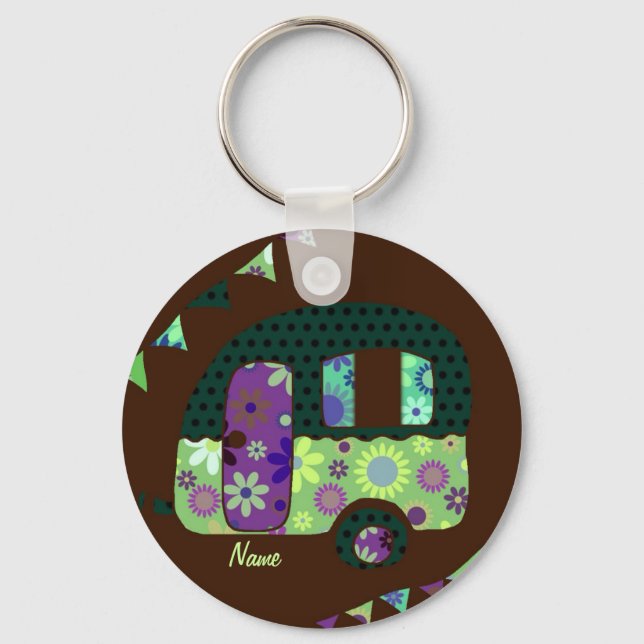 Chaveiro Reboque shabbychic, camper, bunda de caravana (Frente)