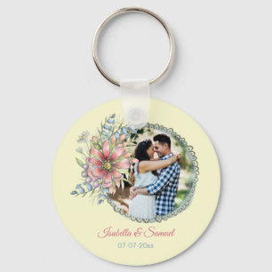 Chaveiro Recém-casados Nomes de Foto Personalizada Data do 