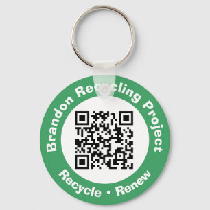 Chaveiro Reciclar de Código QR do Projeto do reciclagem e R
