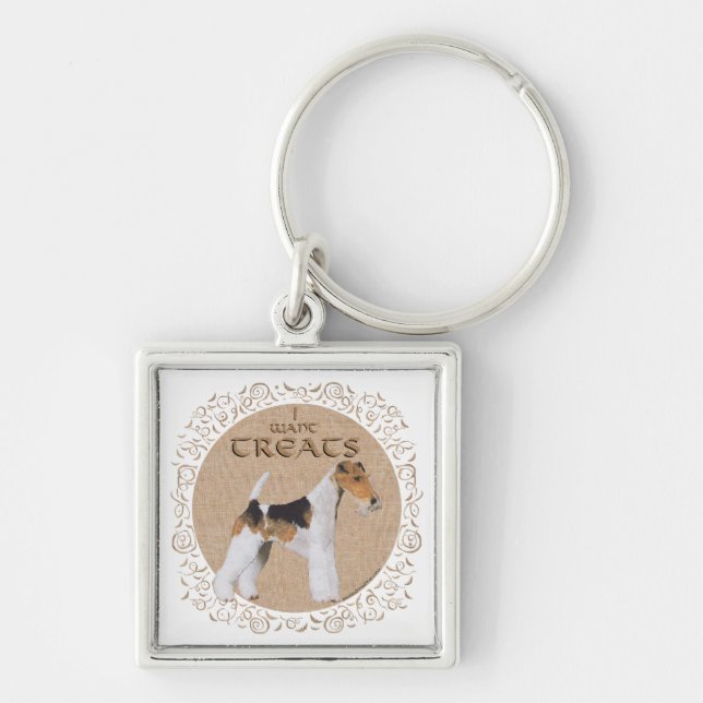 Chaveiro Recompensas para Wire Fox Terrier! (Frente)