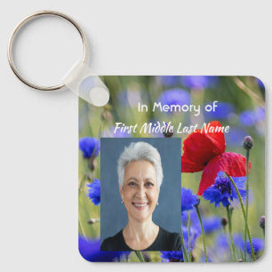 Chaveiro Recordação Papoula Cornflower Prado Memorial
