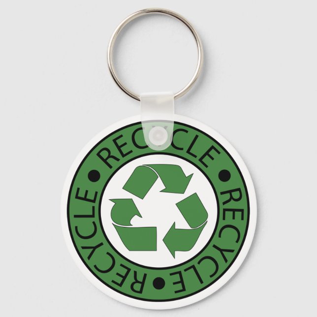 Chaveiro Recycle Green Logo BK Letters (Frente)