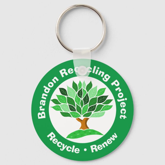 Chaveiro Recycling Project. Recycle & Renew. (Frente)