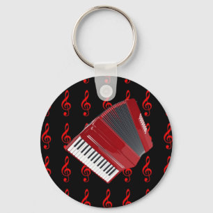 Chaveiro Red Accordion Red Treble Clef