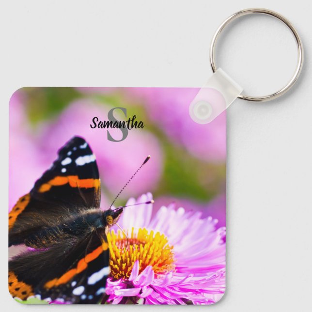 Chaveiro Red Admiral Butterly Keyring (Verso)