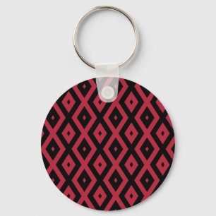 Chaveiro Red and black diamond pattern