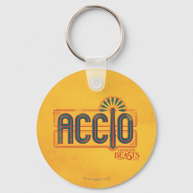 Chaveiro Red Art Deco ACCIO™ Spell Graphic (Frente)