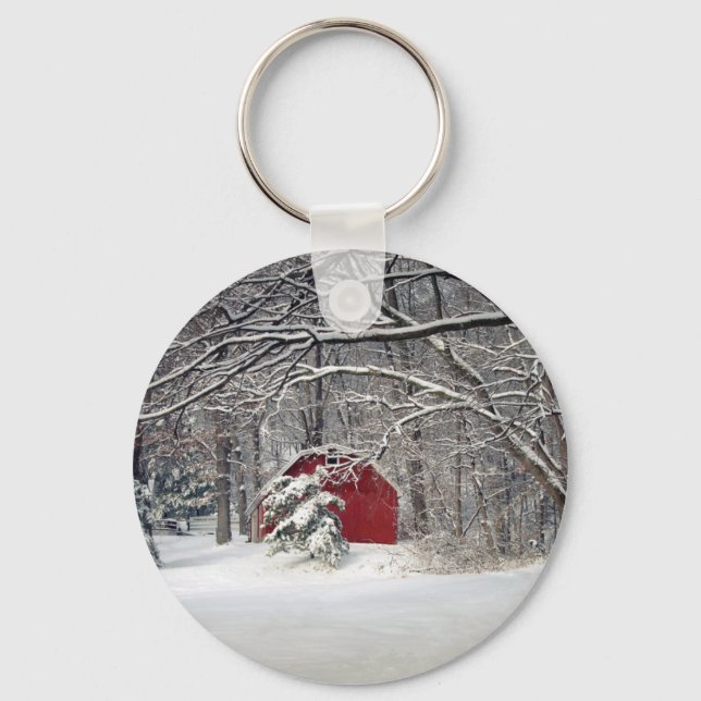 Chaveiro Red Barn na neve 2011 (Frente)
