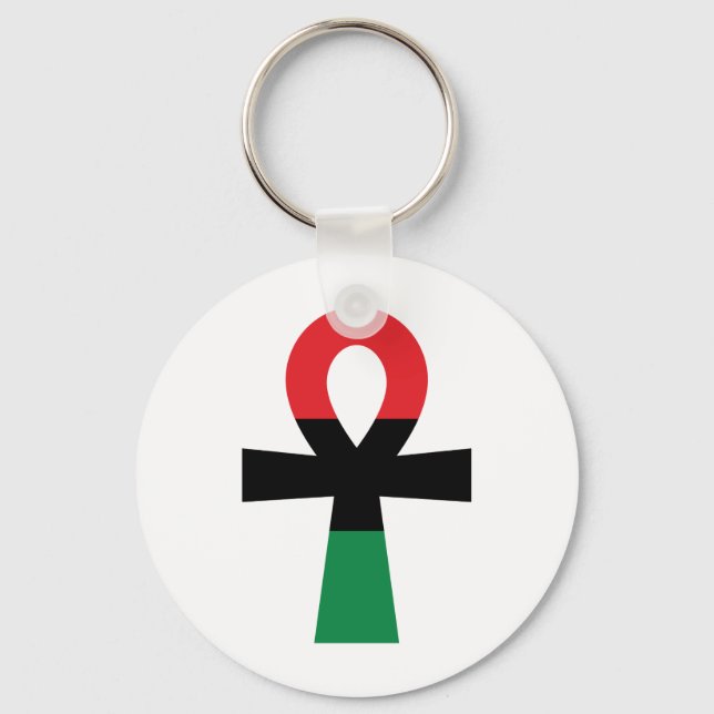 Chaveiro Red, Black & Green Ankh (Frente)