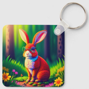 Chaveiro Red Bunny Sentado na Grass